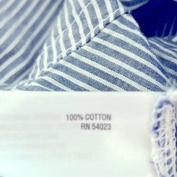 Old Navy Ruffle Front Striped Button-Down Shirt – XS – 100% Cotton - Picture 6 of 6